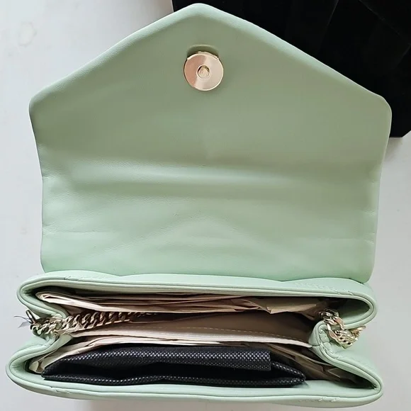 Mint Green Quilted Women's Bag - Picture 3 of 7